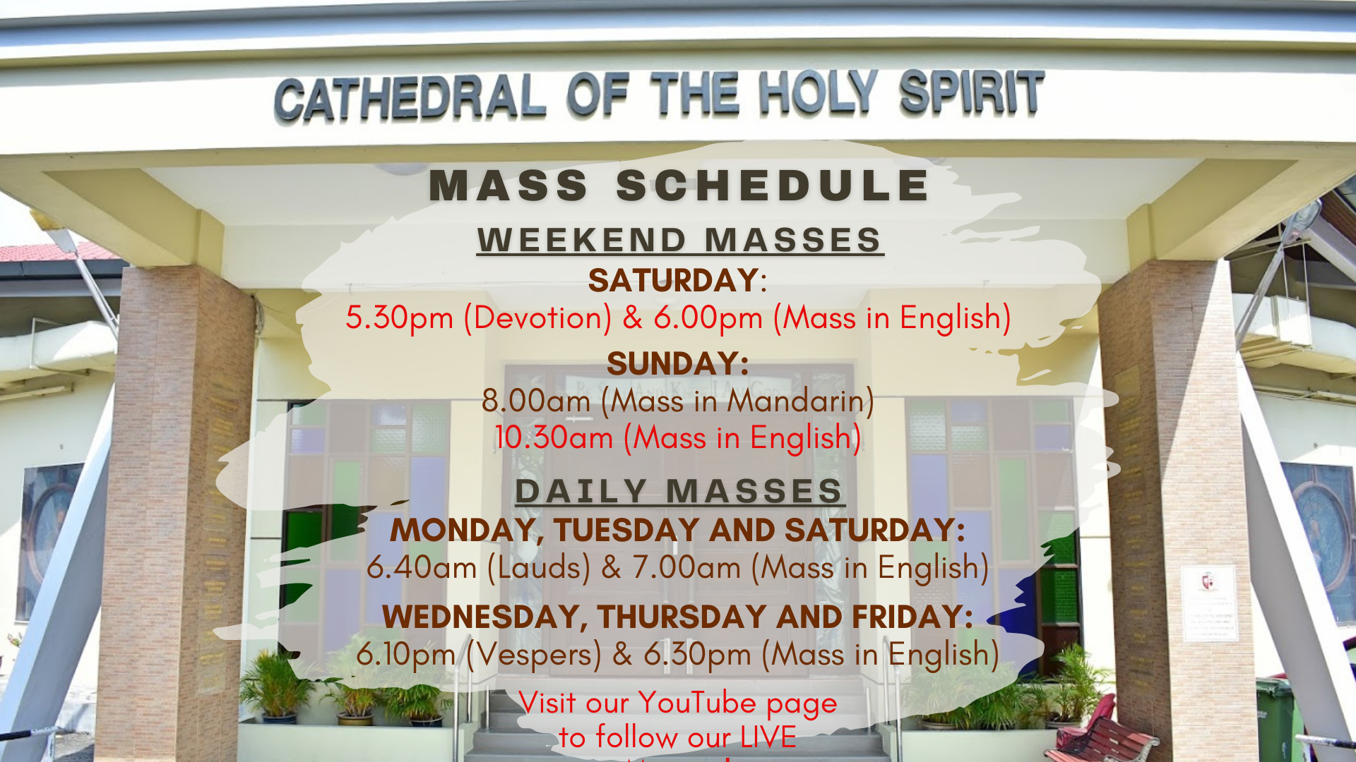 CHS Mass Schedule