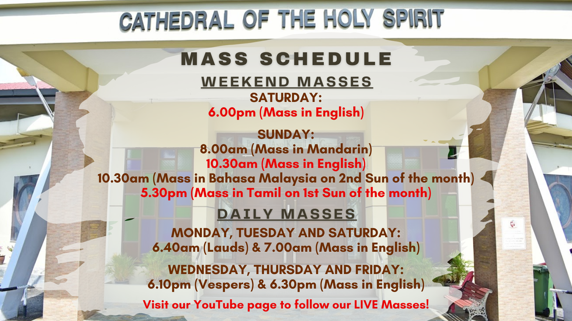 July Mass Schedule